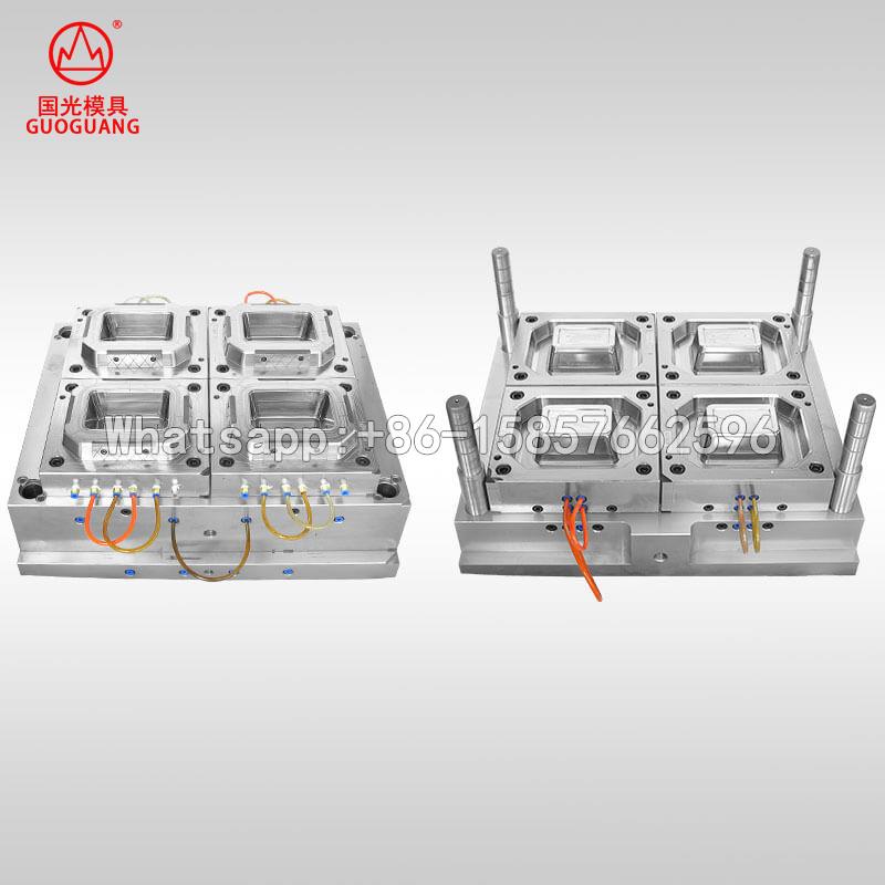 4 cavity fast food packaging container mould