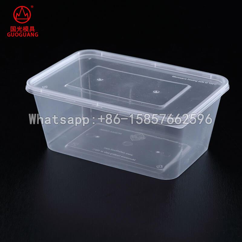 plastic injection 1000ml rectangular thin wall food box